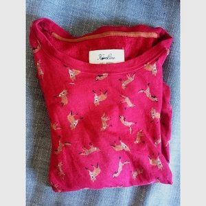 Madewell Hi-Line Fox Sweatshirt (Red)